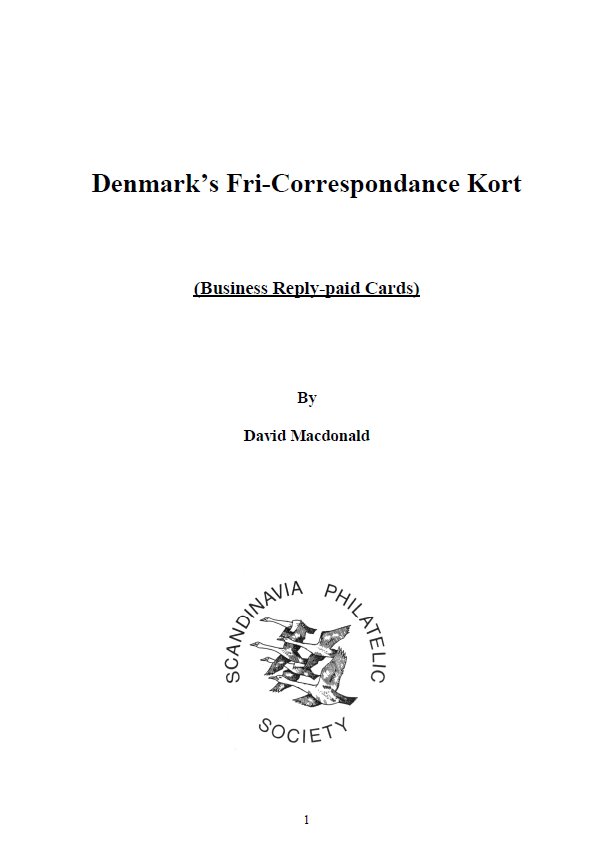 Denmarks Fri-Correspondance Kort